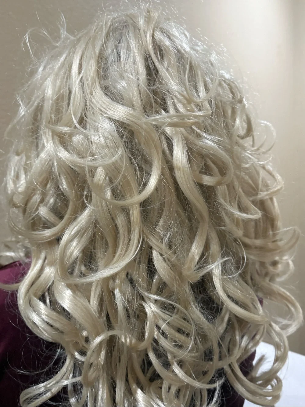 Spirit Blonde Curly Wig Long Layered Synthetic Costume Hair Halloween Cosplay